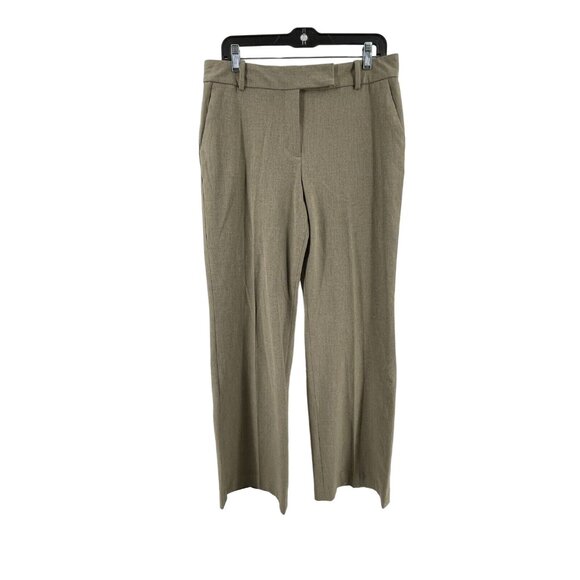 Talbots Heritage Women's Brown Mid Rise Flat Front Wide Leg Career Pants Size 10 - Picture 2 of 12